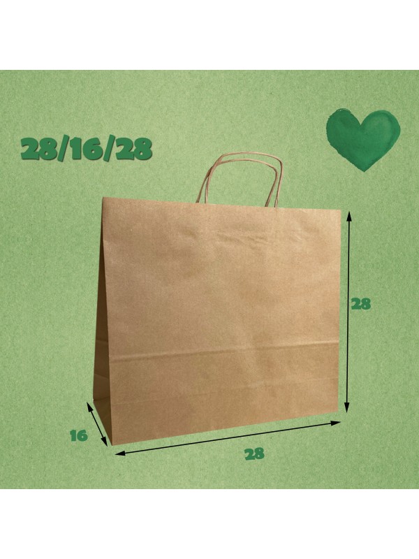 Rjava vrečka 28/16/28  250kos 